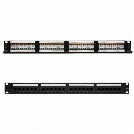 Patch Panel Nanocable 10.21.3124- 24 Puertos- Cat.6- Altura 1U