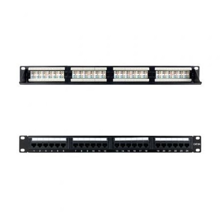 Patch Panel Nanocable 10.21.4124- 24 Puertos- Cat.6a- Altura 1U