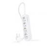 Regleta Nanocable 10.37.0004-NS- 4 Tomas de Corriente- Cable 1.4m- Blanca