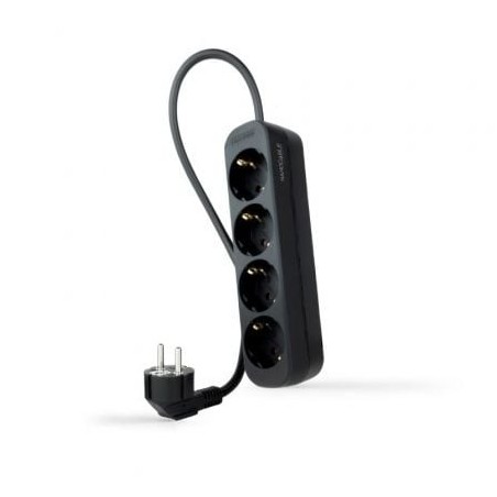Regleta Nanocable 10.37.0004-NS-BK- 4 Tomas de Corriente- Cable 1.4m- Negra
