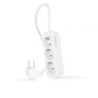 Regleta Nanocable 10.38.0003-NS- 3 Tomas de Corriente- Cable 1.4m- Blanca