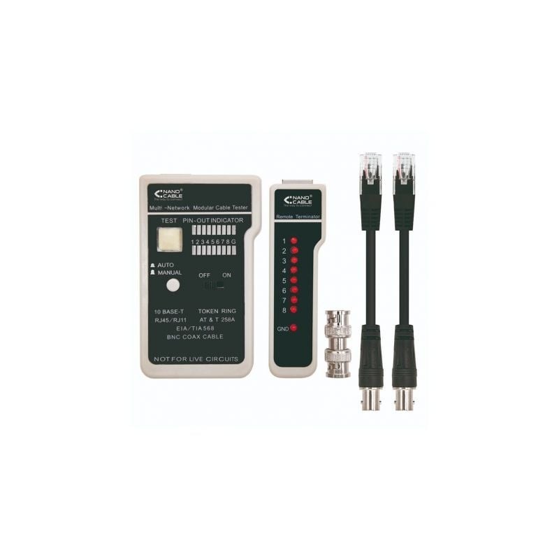 Tester Nanocable 10.31.0303 para RJ11-RJ12-RJ45