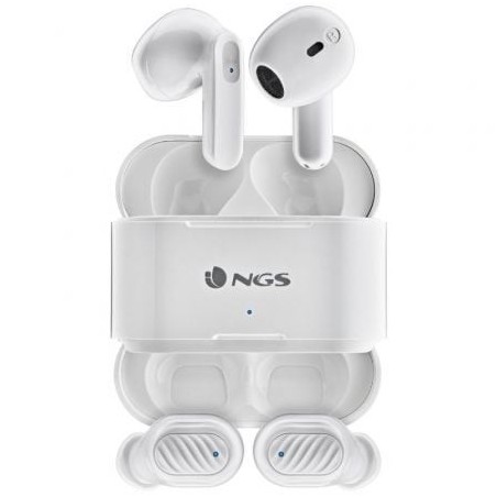 Auriculares Bluetooth NGS Ártica Duo con estuche de carga- Autonomía 5h- Blancos