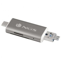 Lector de Tarjetas Externo NGS ALLY READER- USB 2.0- USB Tipo-C - Micro USB