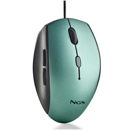 Ratón Ergonómico NGS Moth Ice- Hasta 1600 DPI- Verde Hielo