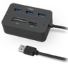Hub USB 3.0 Nox Reader One- 3xUSB- 1x Lector de Tarjetas