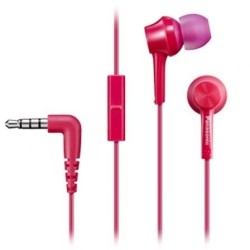 Auriculares Intrauditivos Panasonic RP-TCM105- con Micrófono- Jack 3.5- Rosas