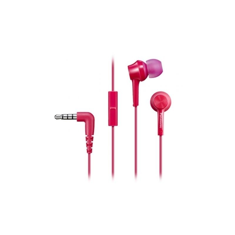 Auriculares Intrauditivos Panasonic RP-TCM105- con Micrófono- Jack 3.5- Rosas