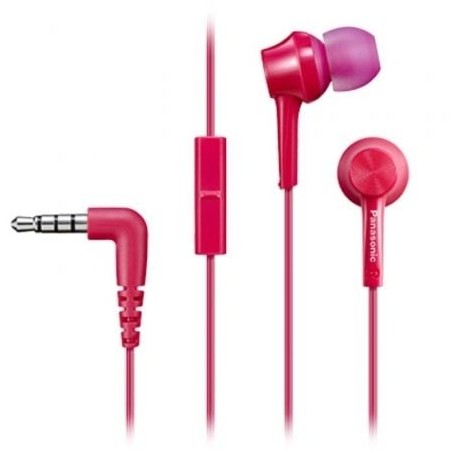 Auriculares Intrauditivos Panasonic RP-TCM105- con Micrófono- Jack 3.5- Rosas