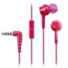 Auriculares Intrauditivos Panasonic RP-TCM105- con Micrófono- Jack 3.5- Rosas