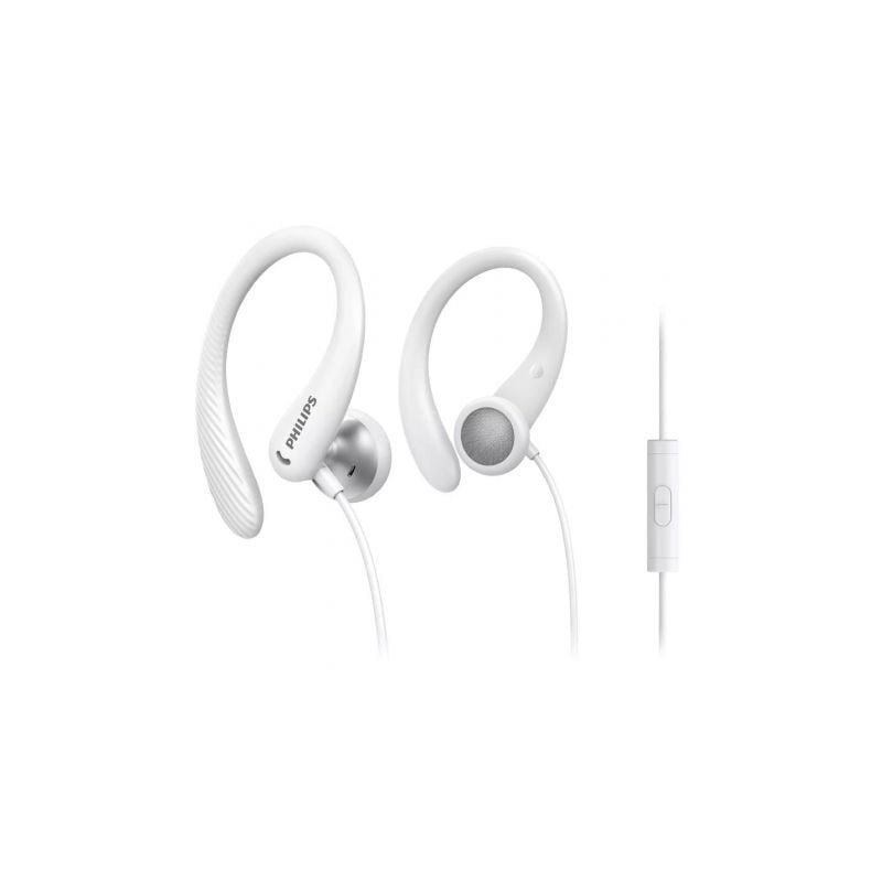 Auriculares Deportivos Philips TAA1105WT- con Micrófono- Jack 3.5- Blancos