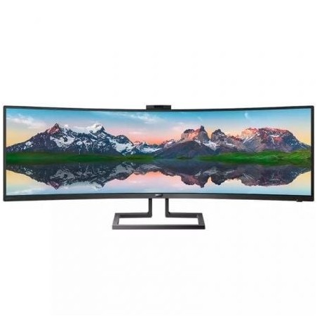Monitor Profesional Ultrapanorámico Curvo Philips 499P9H 48.8'- Dual QHD- Webcam- Multimedia- Regulable en altura- Negro