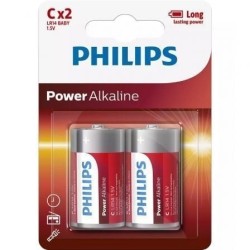 Pack de 2 Pilas C Philips LR14P2B-10- 1.5V- Alcalinas