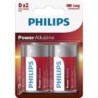 Pack de 2 Pilas D Philips LR20P2B-10- 1.5V- Alcalinas