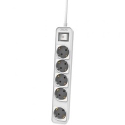 Regleta con Interruptor Philips CHP2154W-10- 5 Tomas de corriente- Cable 1.5m- Blanco