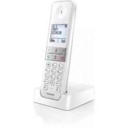 Teléfono Inalámbrico Philips D4701W-34- Blanco