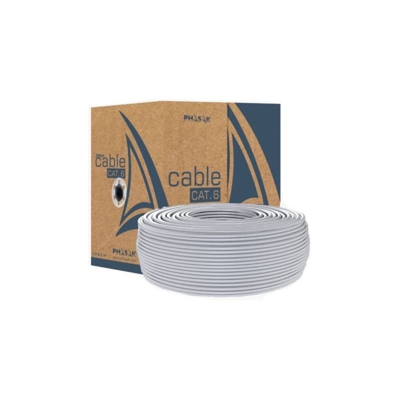 Bobina de Cable RJ45 UTP Phasak PHR 6100 Cat.6- 100m