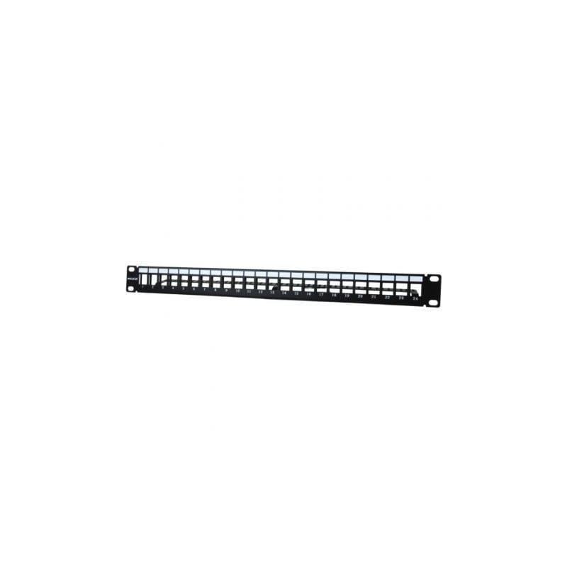 Patch Panel Phasak PA 3424- 24 Puertos- Cat.6- Altura 1U- Gestión de Cable- Conectores RJ45 UTP No Incluidos