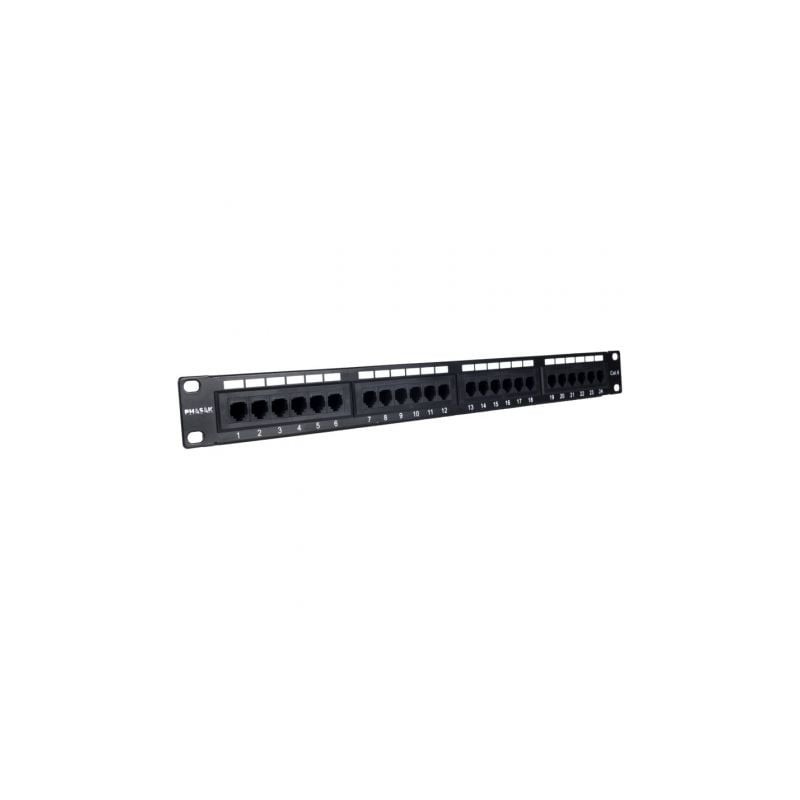 Patch Panel Phasak PU 2420- 24 Puertos- Cat.6- Altura 1U
