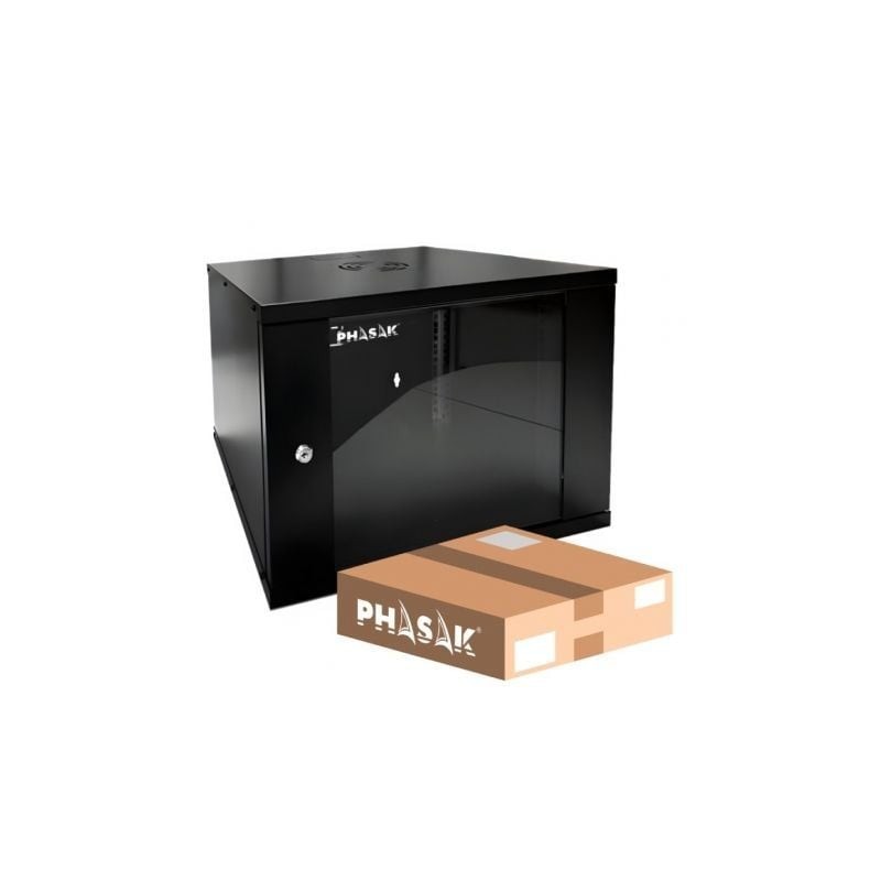 Armario Rack Mural Desmontado Phasak PHO 2009D- 19'- Altura 9U