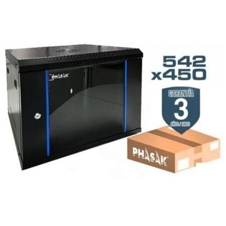 Armario Rack Mural Desmontado Phasak PHO 2212D- 19'- Altura 12U