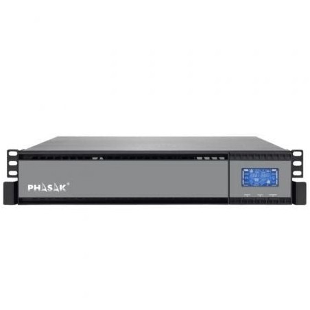 SAI Online Phasak Rack 19' 2000 VA Online LCD- 2000VA-1800W- 4 Salidas- Formato Rack