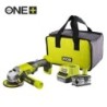 Amoladora Sin Cable Ryobi ONE+ R18AG-140S- 1 Batería 18V 4.0 Ah- Cargador 2.0 A- Bolsa de Transporte
