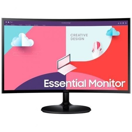 Monitor Curvo Samsung Essential Monitor S3 S24C364EAU- 24'- Full HD- Negro