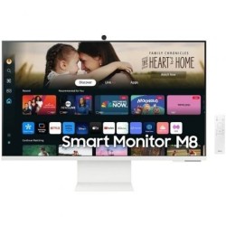 Smart Monitor Samsung M8 S32DM801UU 32'- 4K- Smart TV- Webcam- Multimedia- Regulable en altura- Blanco