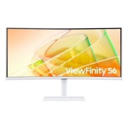 Monitor Profesional Ultraparonámico Curvo Samsung ViewFinity S6 S34C650TAU 34'- UWQHD- Multimedia- Regulable en altura- Blanc