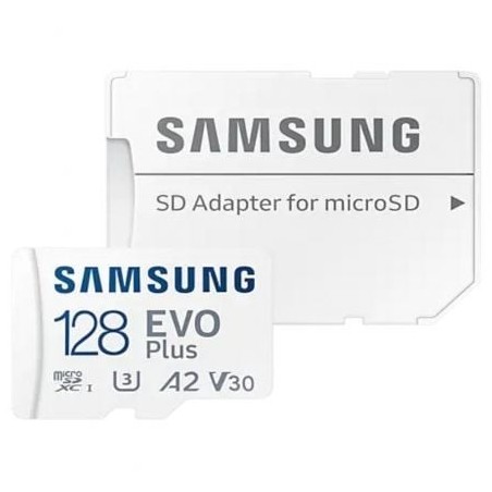 Tarjeta de Memoria Samsung EVO Plus 2023 128GB microSD XC con Adaptador- Clase 10- 160MBs