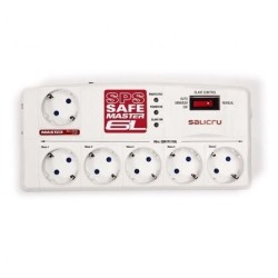 Regleta con interruptor Salicru SAFE MASTER- 5 Tomas de corriente- 1 Master- 2 USB- Cable 1.8m- Blanca
