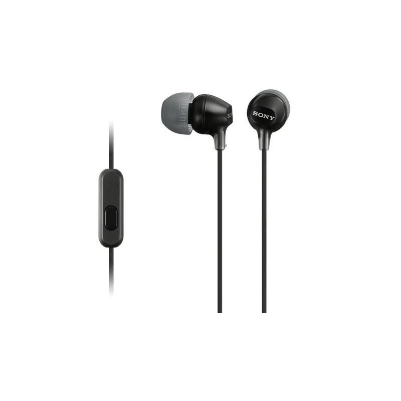 Auriculares Intrauditivos Sony MDR-EX15AP- con Micrófono- Jack 3.5- Negros