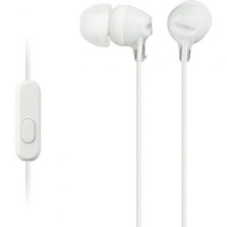 Auriculares Intrauditivos Sony MDR-EX15AP- con Micrófono- Jack 3.5- Blancos