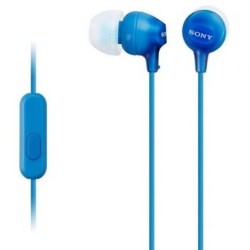 Auriculares Intrauditivos Sony MDR-EX15APLI- con Micrófono- Jack 3.5- Azules