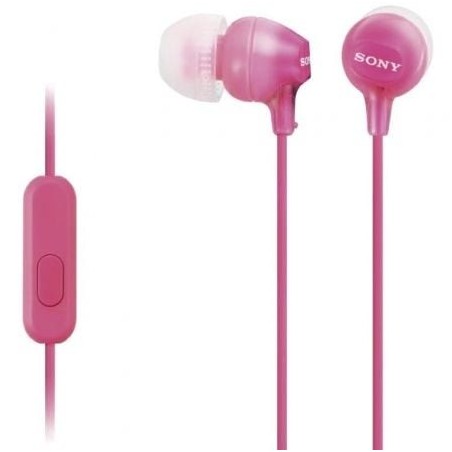 Auriculares Intrauditivos Sony MDR-EX15APPI- con Micrófono- Jack 3.5- Rosas