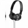 Auriculares Sony MDRZX310APB- con Micrófono- Jack 3.5- Negros
