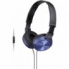 Auriculares Sony MDRZX310APL- con Micrófono- Jack 3.5- Azules