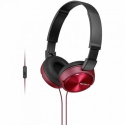 Auriculares Sony MDRZX310APR- con Micrófono- Jack 3.5- Rojos