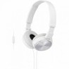 Auriculares Sony MDRZX310APW- con Micrófono- Jack 3.5- Blancos