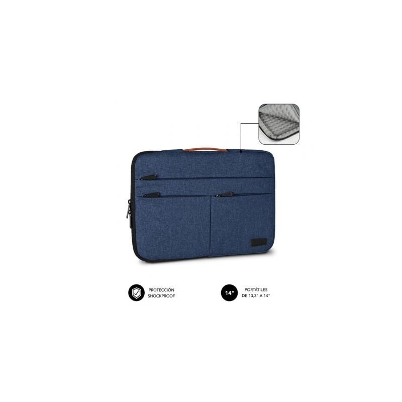 Funda Subblim Air Padding 360 Sleeve para Portátiles hasta 14'- Azul