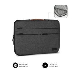 Funda Subblim Air Padding 360 Sleeve para Portátiles hasta 14'- Gris Oscuro