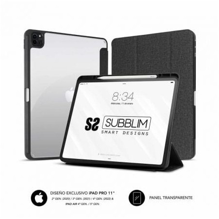 Funda Subblim Clear Shock para Tablet iPad Pro 11' 2020-2022- Negra