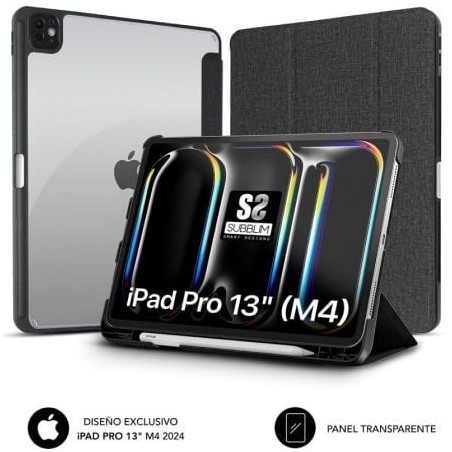 Funda Subblim Clear Shock Case para iPad Pro 12.9' 2024 M4- Negra