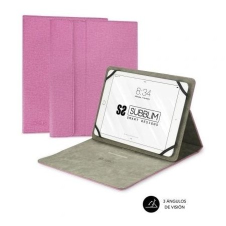 Funda Subblim Clever Stand para Tablets de 9'-10.1'- Rosa