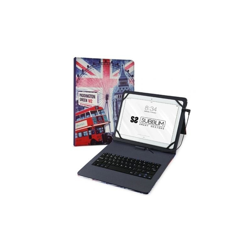 Funda con Teclado Subblim Keytab Pro USB England para Tablets de 10.1'-11'