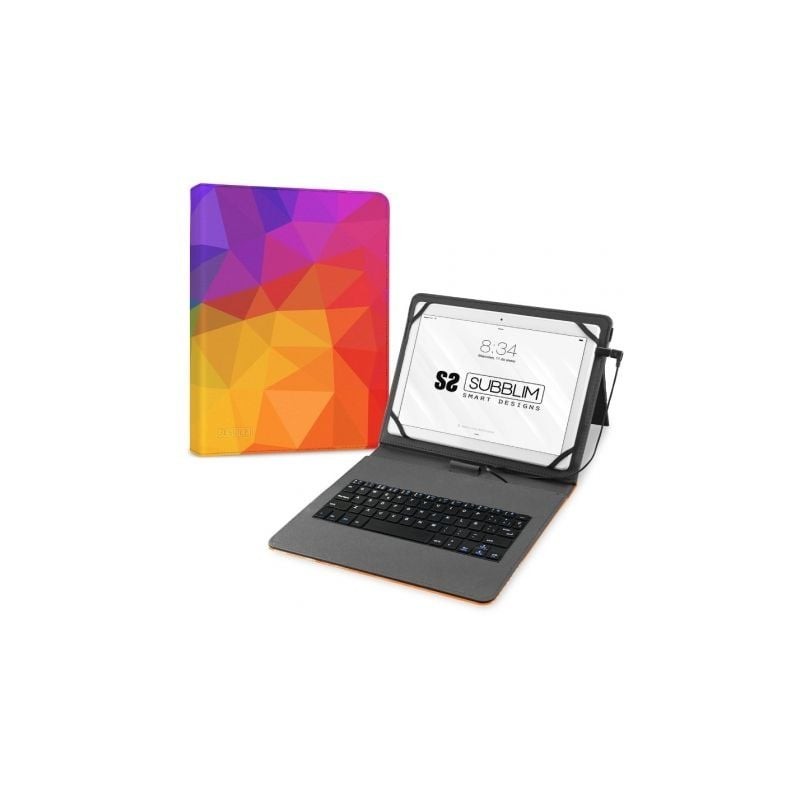 Funda con Teclado Subblim Keytab USB 11' Triángulos USB para Tablets de 11'