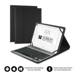 Funda con Teclado Subblim Keytab Pro Bluetooth para Tablets de 10.1'-10.8'- Negra