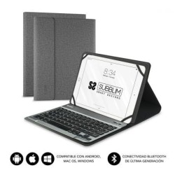 Funda con Teclado Subblim Keytab Pro Bluetooth para Tablets de 10.1'-10.8'- Gris