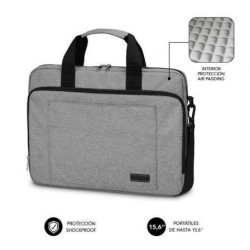 Maletín Subblim Air Padding Laptop Bag para Portátiles hasta 15.6'- Cinta para Trolley- Gris